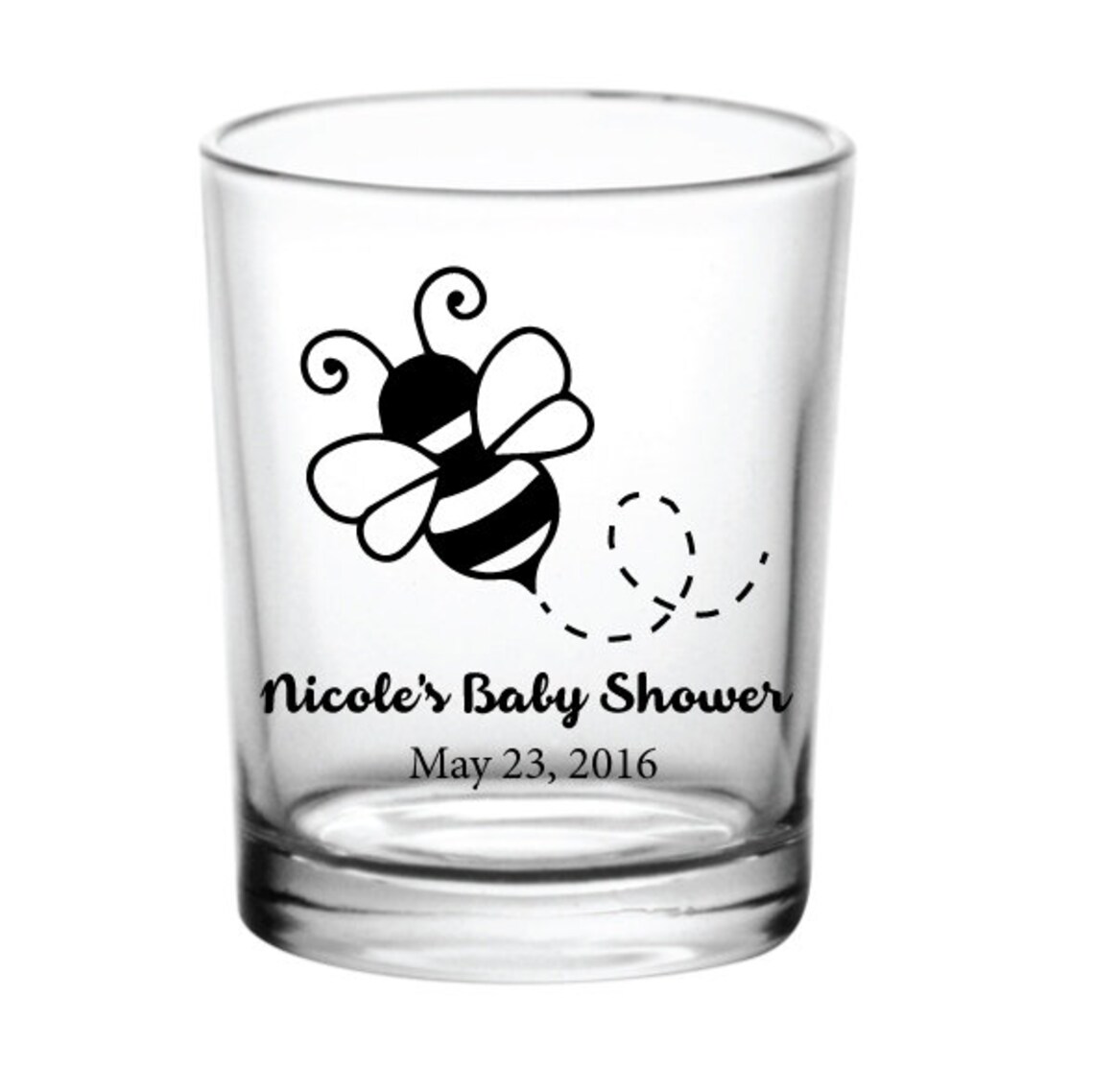 Baby Shower Glass Party Favor for Baby Showers Mom to Bee Etsy