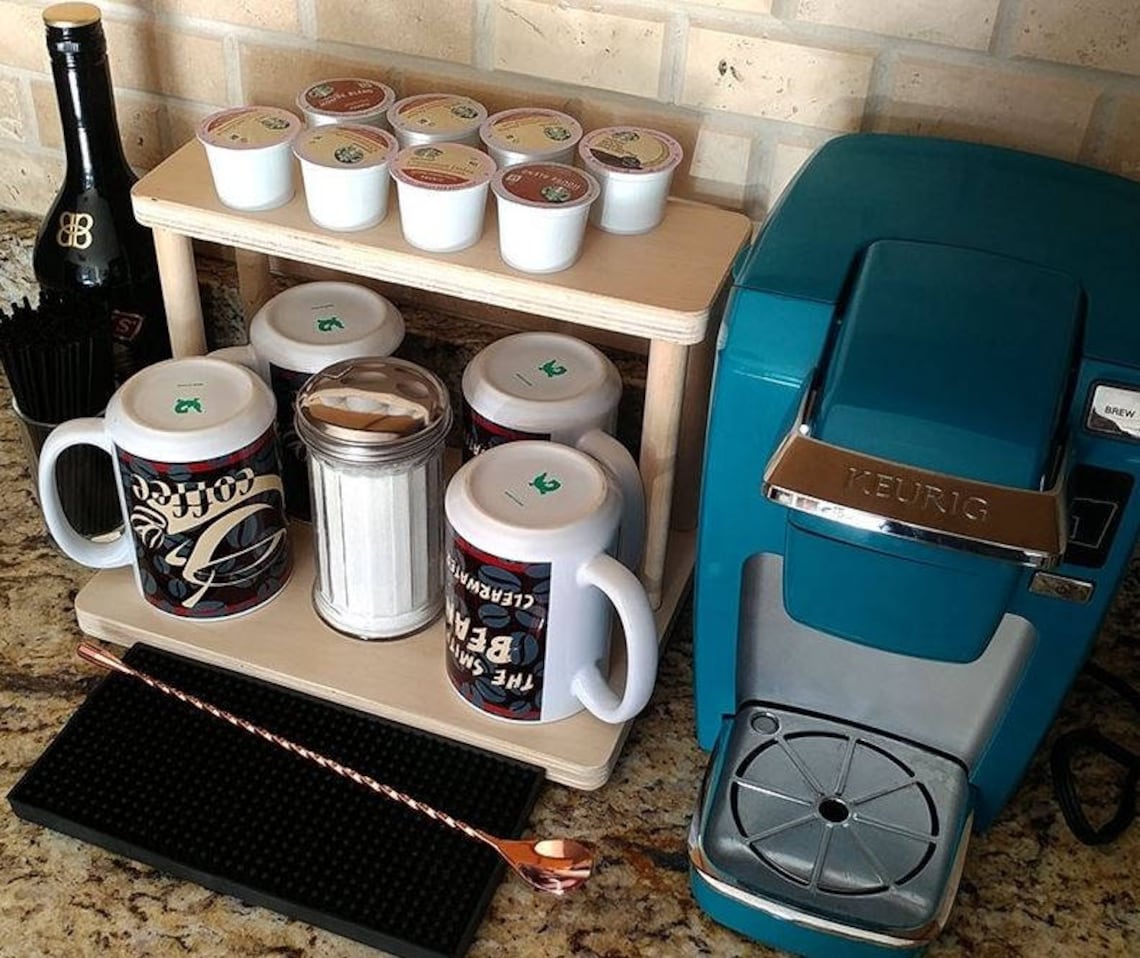 Coffee Shelf Coffee Organizer Kitchen Counter Shelves Etsy