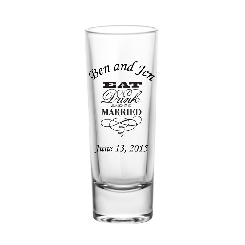 Wedding Favors Shot Glasses Wedding Favor Custom Shot Etsy