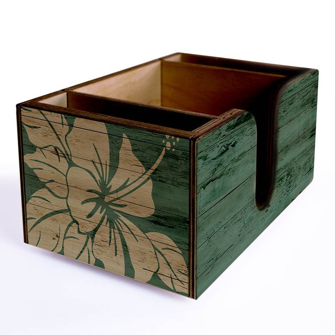 Personalized Napkin Holder Bar Caddy Wood Kitchen Caddy TIKI Customized