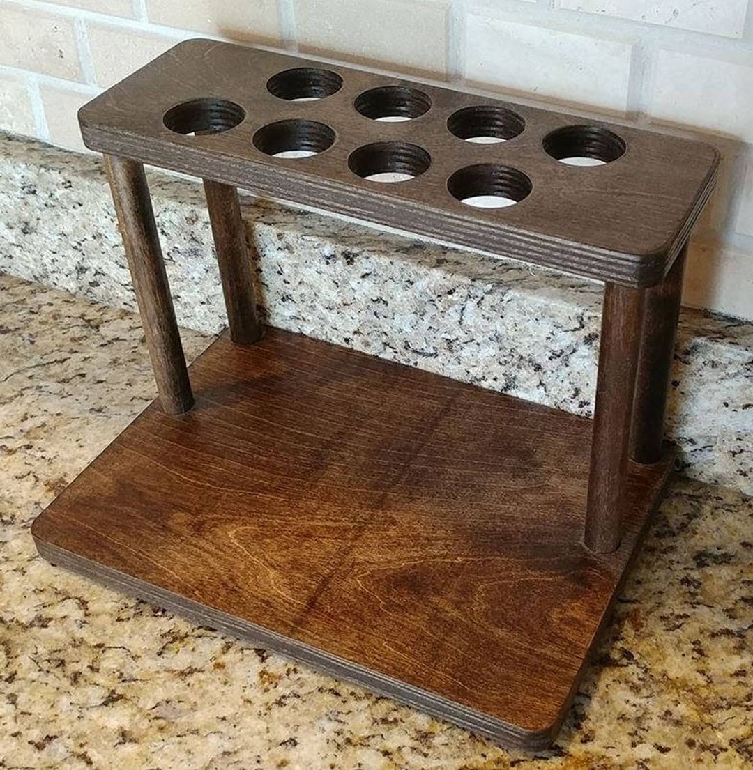 Kitchen Counter Shelf Wood Shelves Coffee Organizer Counter Caddies