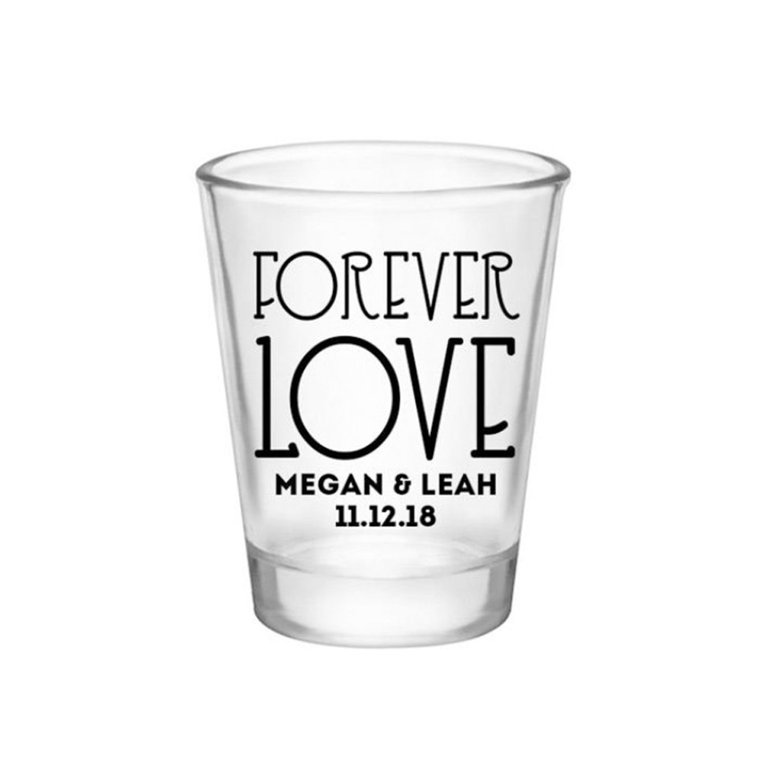 Custom Wedding Shot Glasses Wedding Favor Customize Shot Etsy