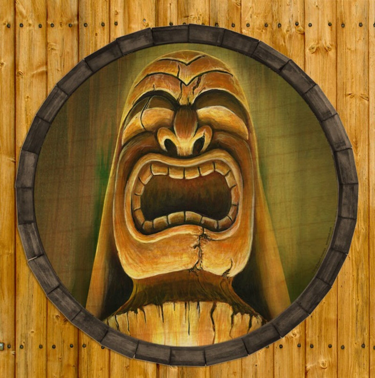 Tiki Bar Art Tiki Wall Art Tiki Wall Hanging Tiki Wood Etsy Canada