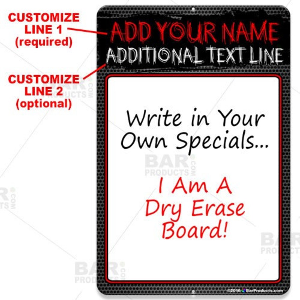 Dry Erase Specials Sign Dry Erase Board Wall Dry Erase Etsy