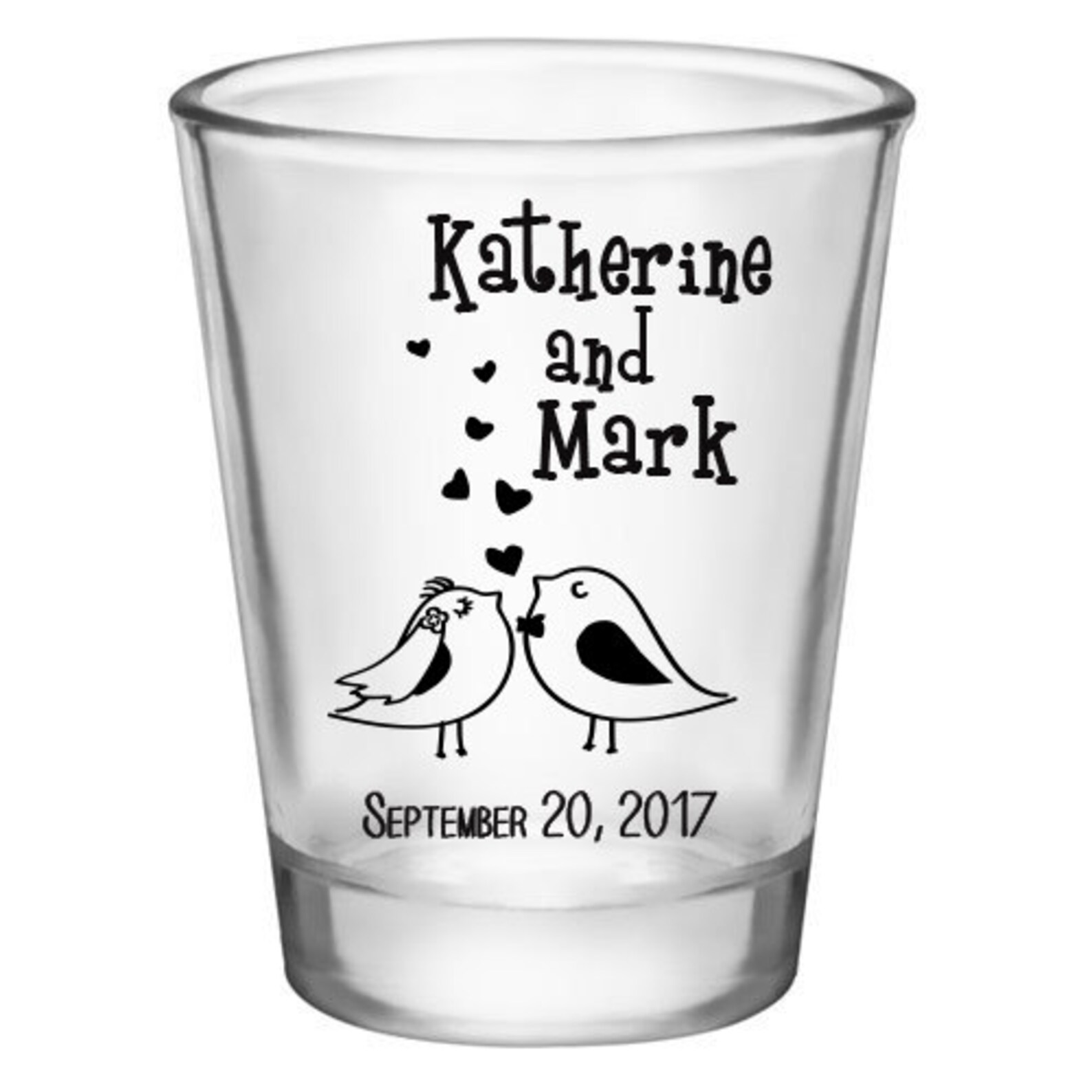 Shot Glasses Custom Wedding Favors Love Birds Customize Etsy