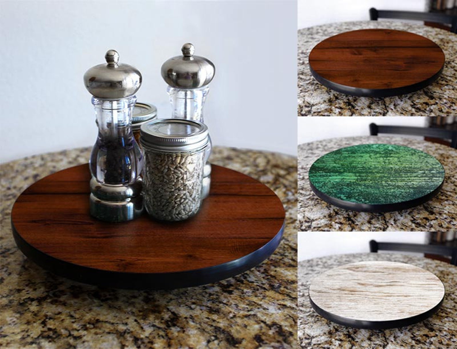 Wooden Tabletop Lazy Susan Countertop Lazy Susan Table Top Etsy