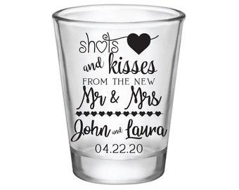 Wedding Shot Glasses Unique Wedding Favors Clear or Frosted Shot Glasses Wedding Party Gift For Guests To Have /& To Hold Until We/'re Old 3A