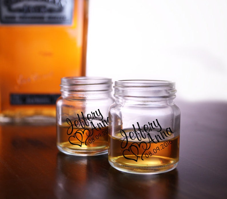 Wedding Mason Jar Shot Glass Customize Mason Jar Shot Etsy