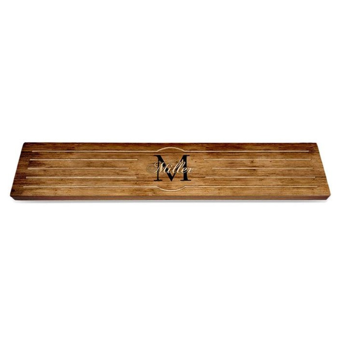 Customized Wooden Drip Tray Monogram Design Wood Bar Trip Etsy