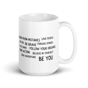Morning Mindset Inspirational Mug for Mental Health, Motivation and Positive Thinking, Positive Affirmation, Motivational Sayings