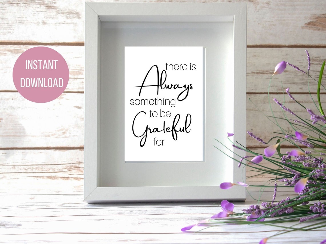 Gratitude Printable Wall Art Inspirational Quote Etsy