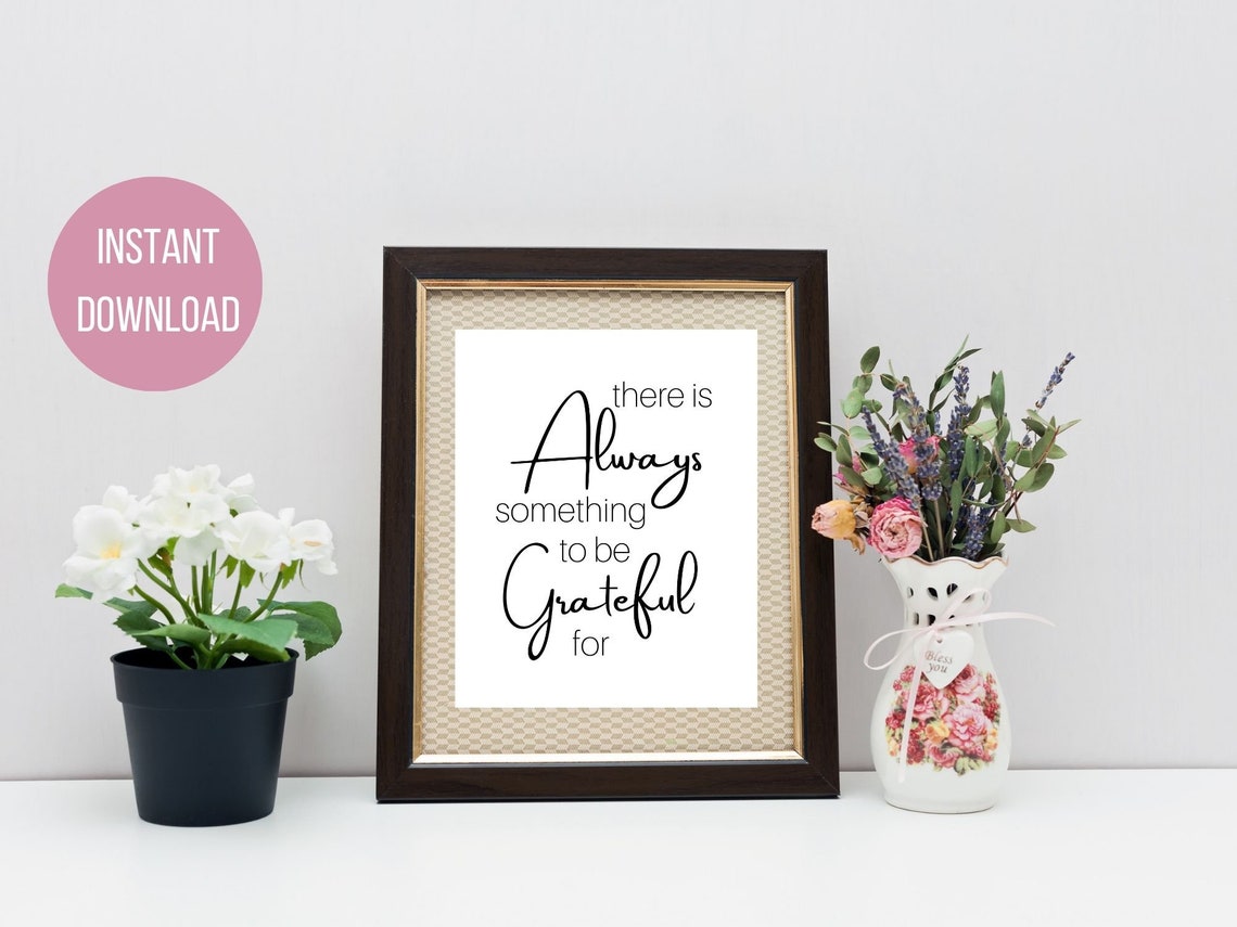 Gratitude Printable Wall Art Inspirational Quote - Etsy