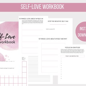 Printable Self Love Workbook | Confidence Worksheets | Self Love Journal
