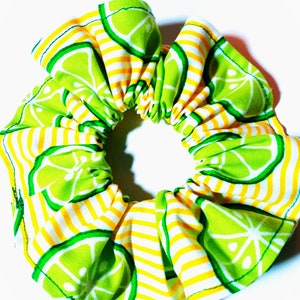 Handmade Lime Girls Hair Scrunchies
