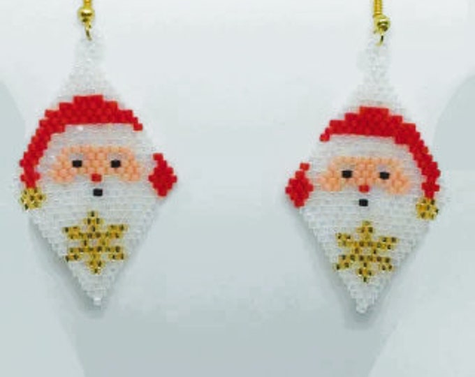 Floral Beadwork Six Bands Santa Hat