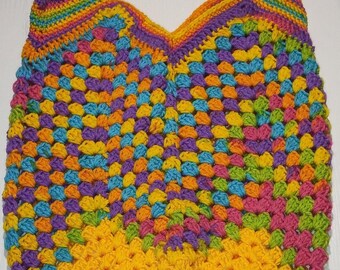 Crochet Granny Square Tote Bag