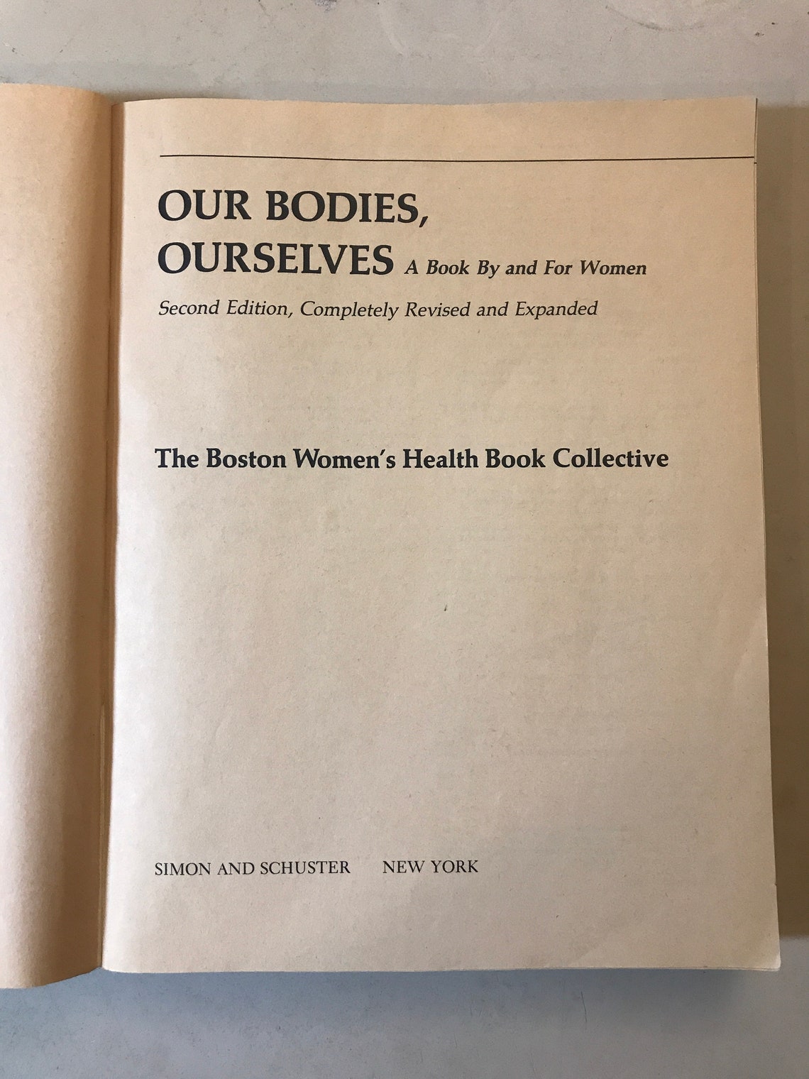 Vintage Paperback Our Bodies Ourselves A Book by and for Etsy