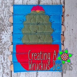 Cactus Stick Puzzle DIGITAL Embroidery Design