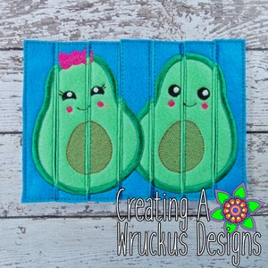 Avacado Love Stick Puzzle DIGITAL Embroidery Design