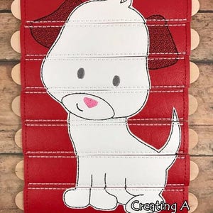Puppy Stick Puzzle DIGITAL Embroidery Design