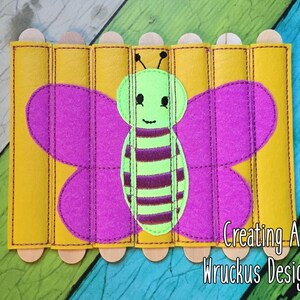 Butterfly Stick Puzzle DIGITAL Embroidery Design