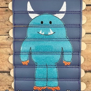 Monster Stick Puzzle DIGITAL Embroidery Design