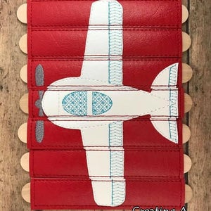 Airplane Stick Puzzle DIGITAL Embroidery Design