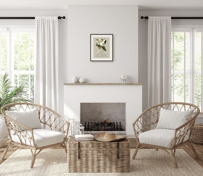 Farmhouse Decor Botanical Wall Art Print Living Room Decor Etsy