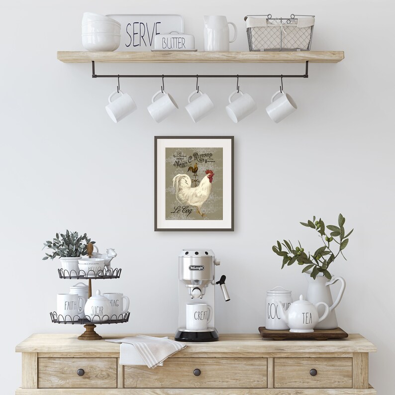 Rooster Wall Art Farmhouse Kitchen Decor Laundry Room Decor Etsy