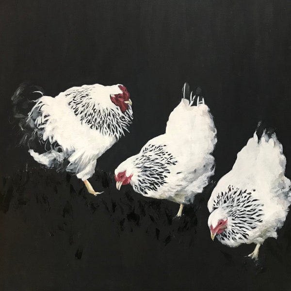 Medium custom pet or animal oil portrait (20 x 20 inches)