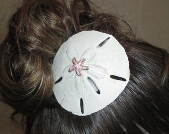 Real Sand Dollar Hair Clip, Beach Accessory, Sand Dollar, Mermaid Hair