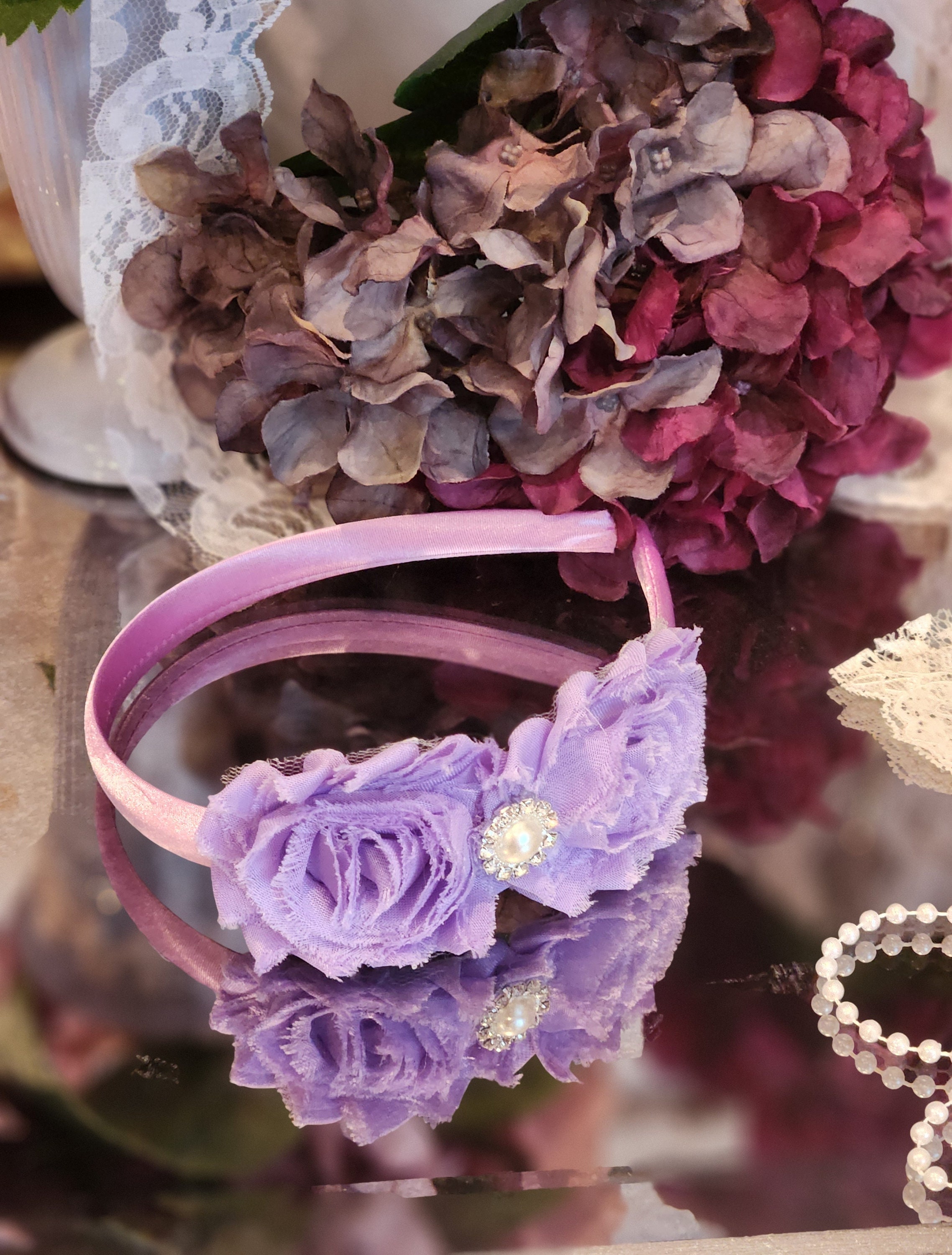 Lavender Rhinestone Headband - Etsy