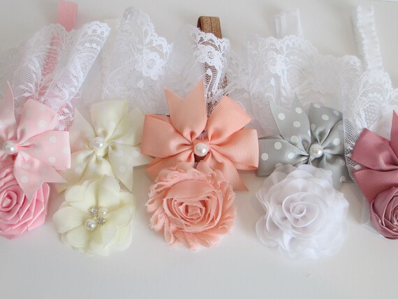 Baby headband shabby hairband