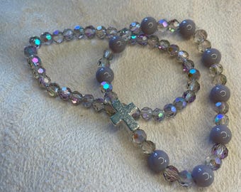 Beaded Cross bracelet set