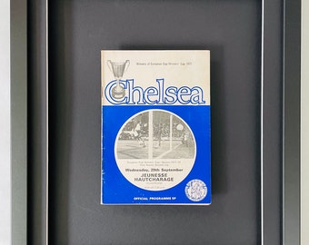 Chelsea v Jeunesse Hautcharage - 29 September 1971 - Framed Vintage Football Programme