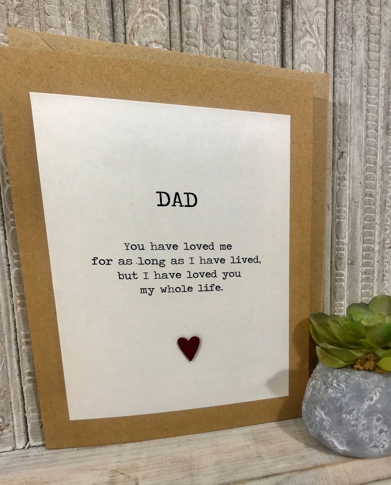 Handmade Dad Birthday Card Personalised Sentimental Cute Etsy Handmade Dad Birthday Card Personalised Sentimental Cute Etsy
