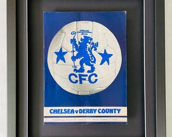 Chelsea v Derby County - 10 September 1977 - Framed Vintage Football Programme