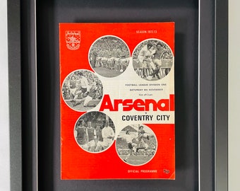 Arsenal v Coventry City - 04 November 1972 - Framed Vintage Football Programme