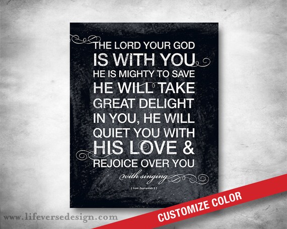 Scripture Wall Art Subway Art Inspirational Quote Bible Verse Christian  Artwork Zephaniah 3 Rejoice Over You Art CUSTOM COLOR - Etsy