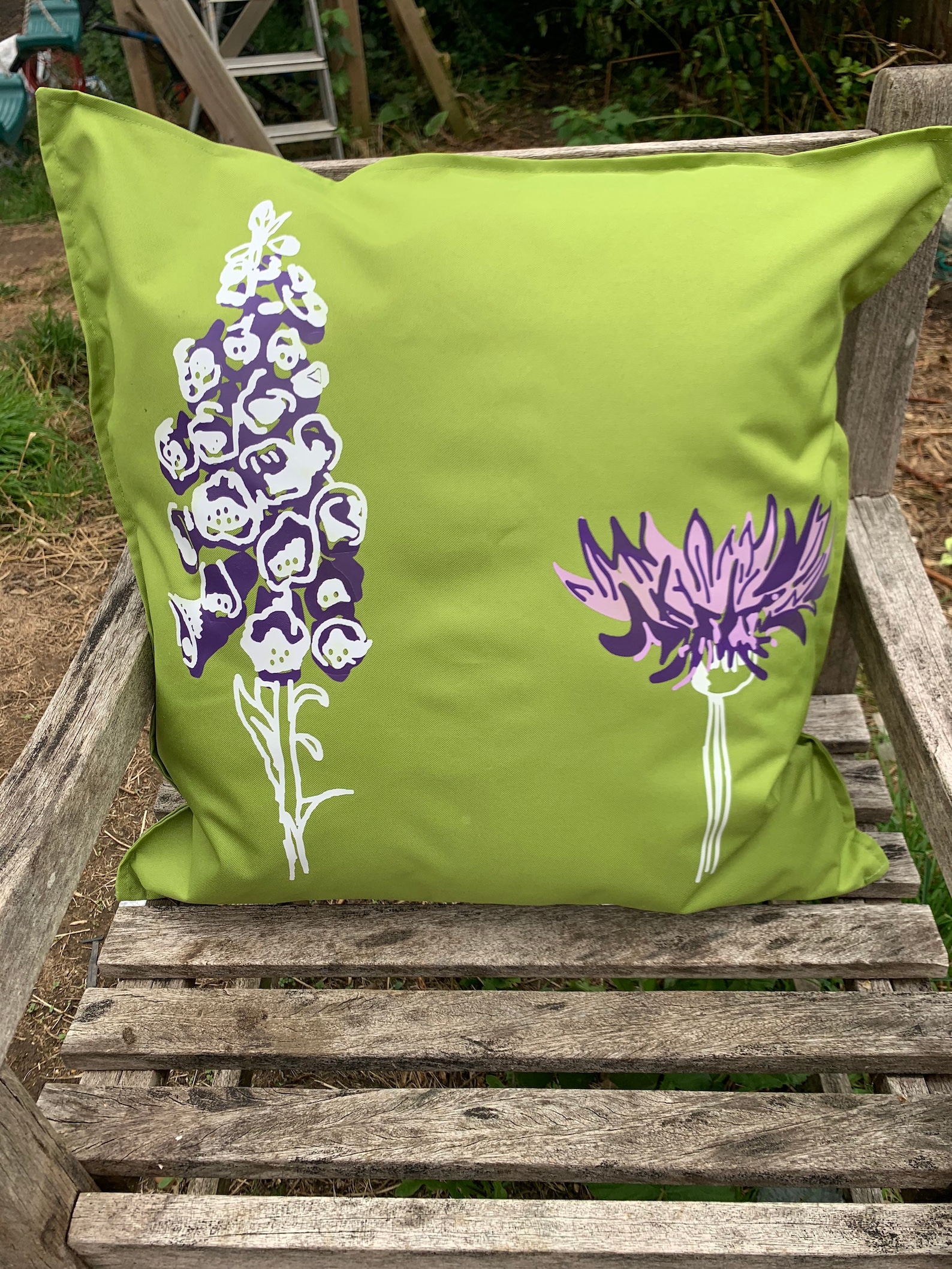 Outdoor cushion waterproof garden lime green cushion Etsy