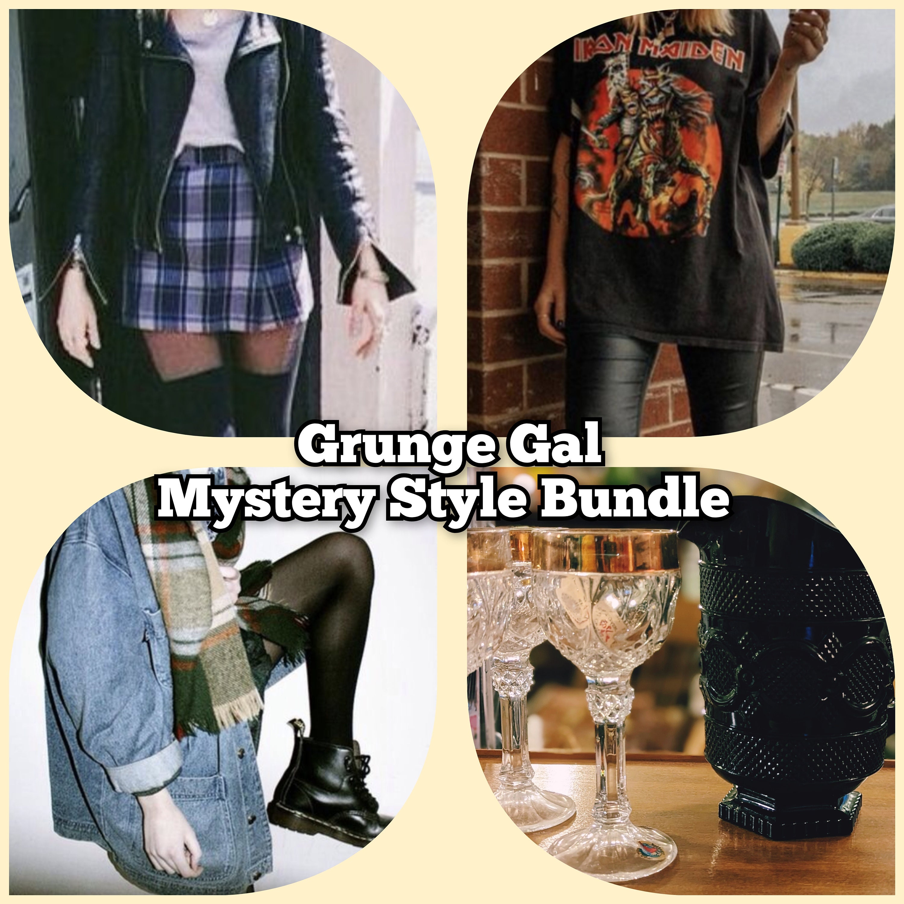 Grunge Aesthetic Mystery Bag, Grunge Jewelry, Grunge Room Decor Aesthetic  Bundles 