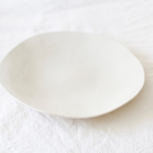 Handmade White Ceramic Plate image 4