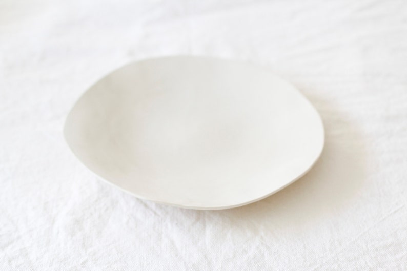 Handmade White Ceramic Plate image 4