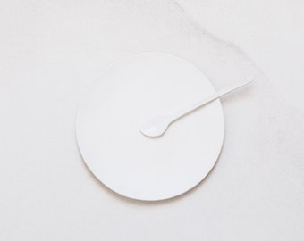 Organic Set- Handmade White Ceramic Dinner Plate