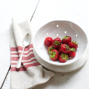 Berry Bowl. Colander, Strainer Handmade Colander Pottery & Ceramics image 2