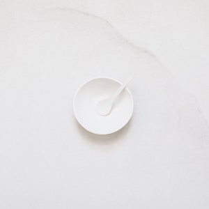 Organic Set Handmade White Ceramic Bowl image 1