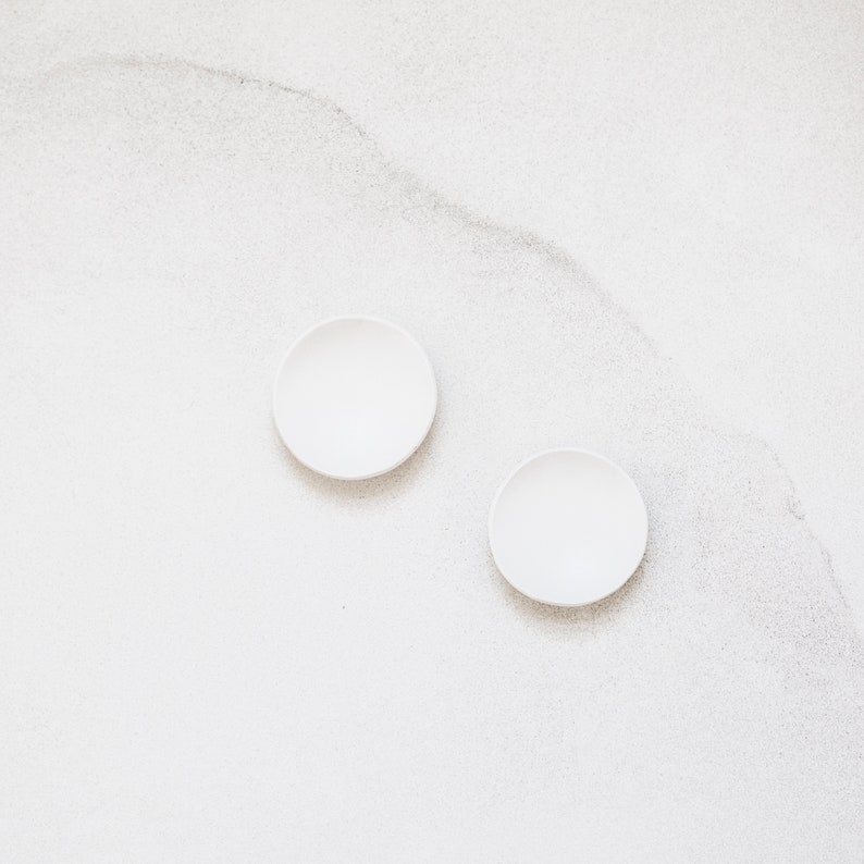 Handmade White Ceramic Small Dish image 2