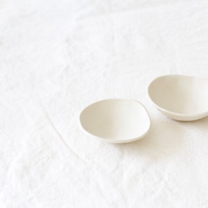 Handmade White Ceramic Small Dish image 3