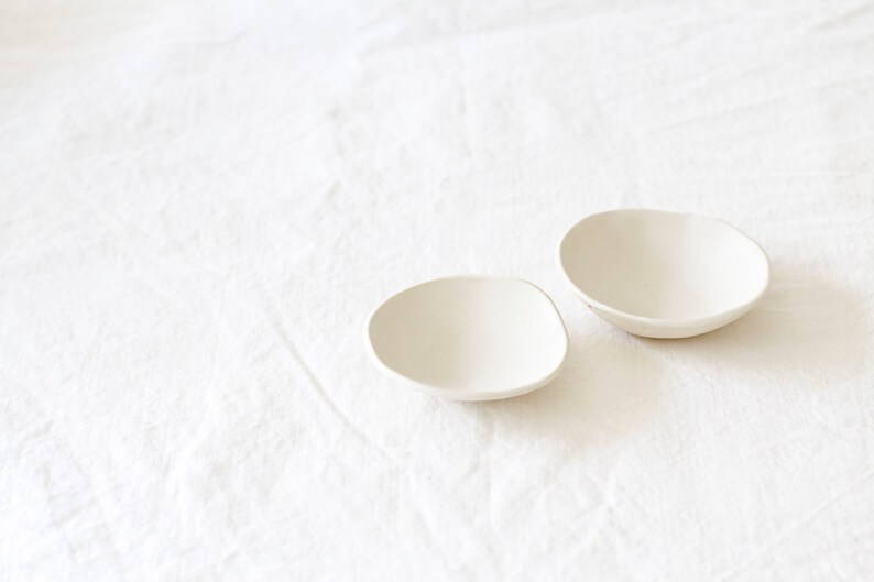 Handmade White Ceramic Small Dish image 3
