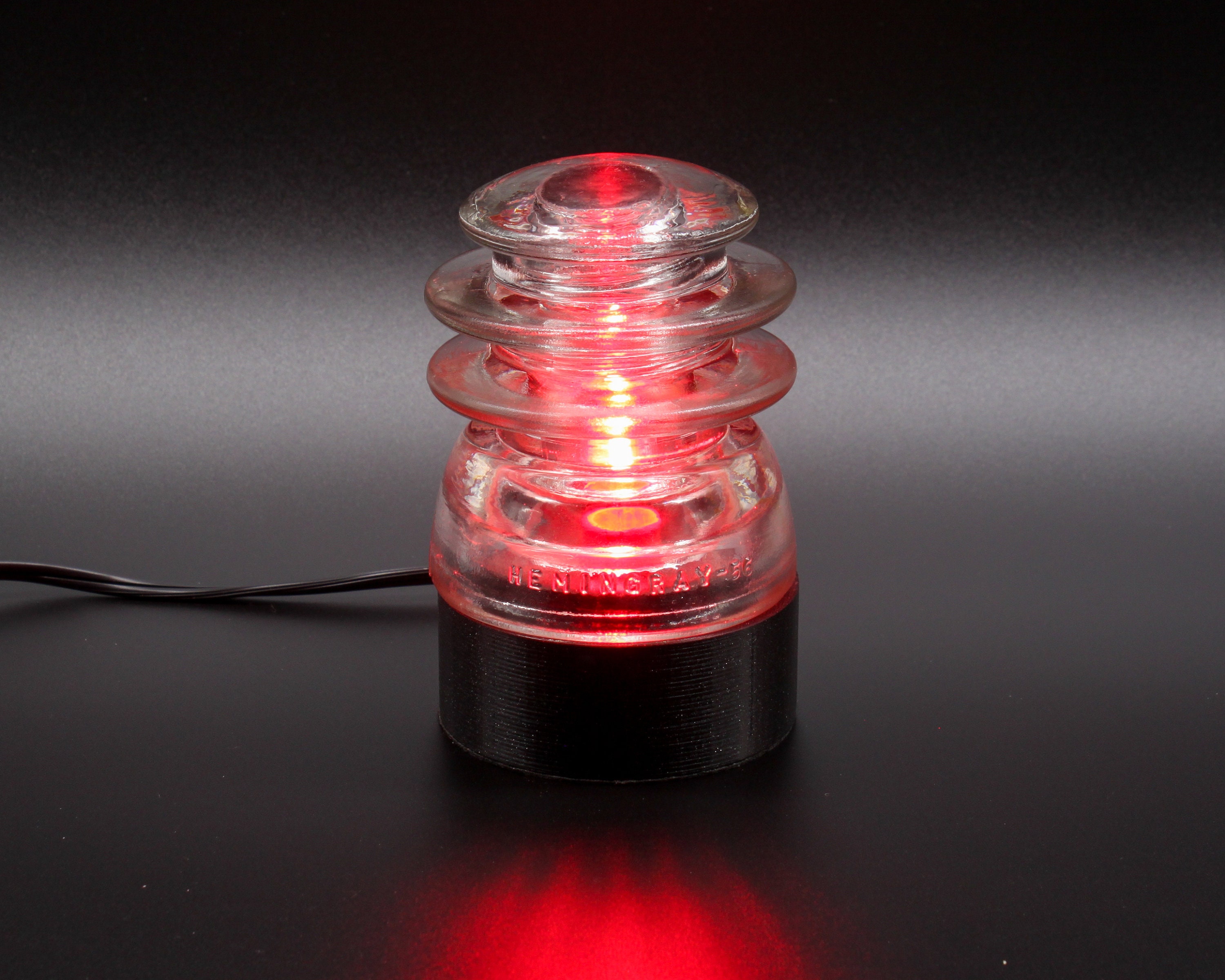 Hemingray 56 Hemingray-56 Insulator Lamp Base Kit: Industrial Man Cave Lighting - Etsy